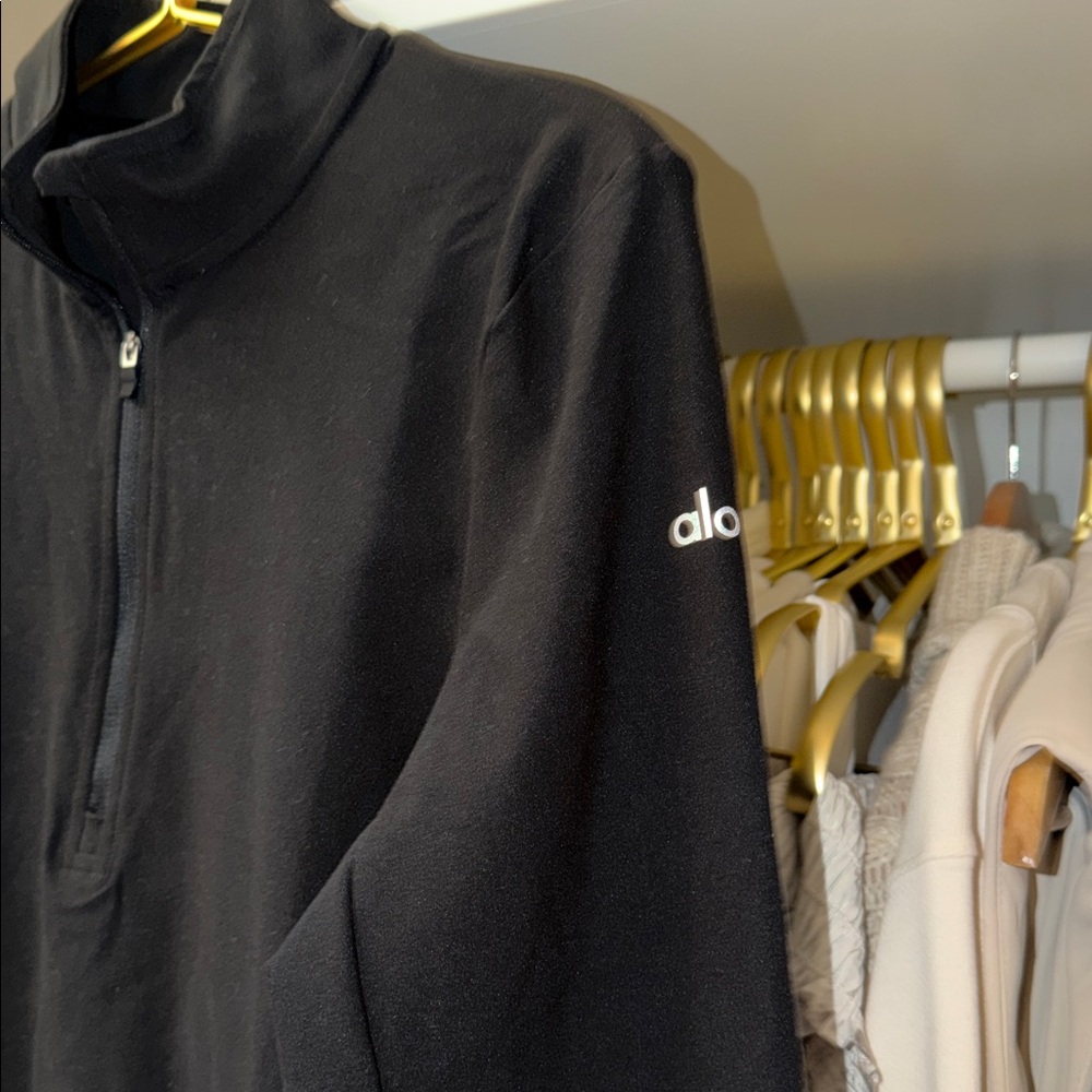 Alo yoga Alosoft 1/2 Zip Rapid pullover black - Picture 5 of 8